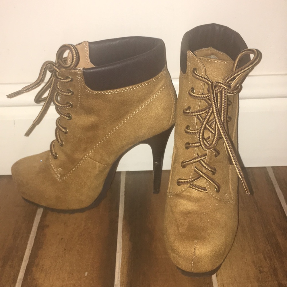 Faux Timberland High Heeled boots